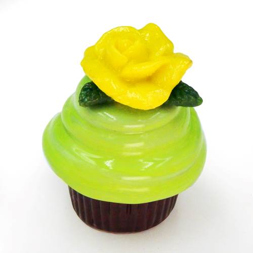 HG-219 Cupcake, Yellow Rose Mini Cupcake $63 at Hunter Wolff Gallery